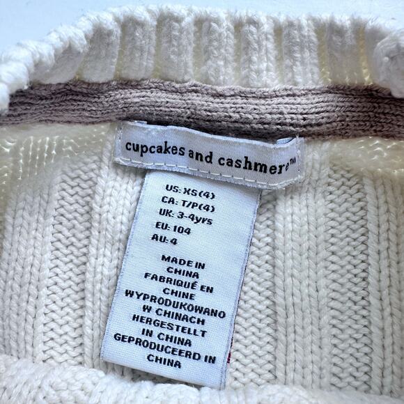 Cupcakes and Cashmere Ivory Sweater Dress - Girl's XS - Picture 3 of 5